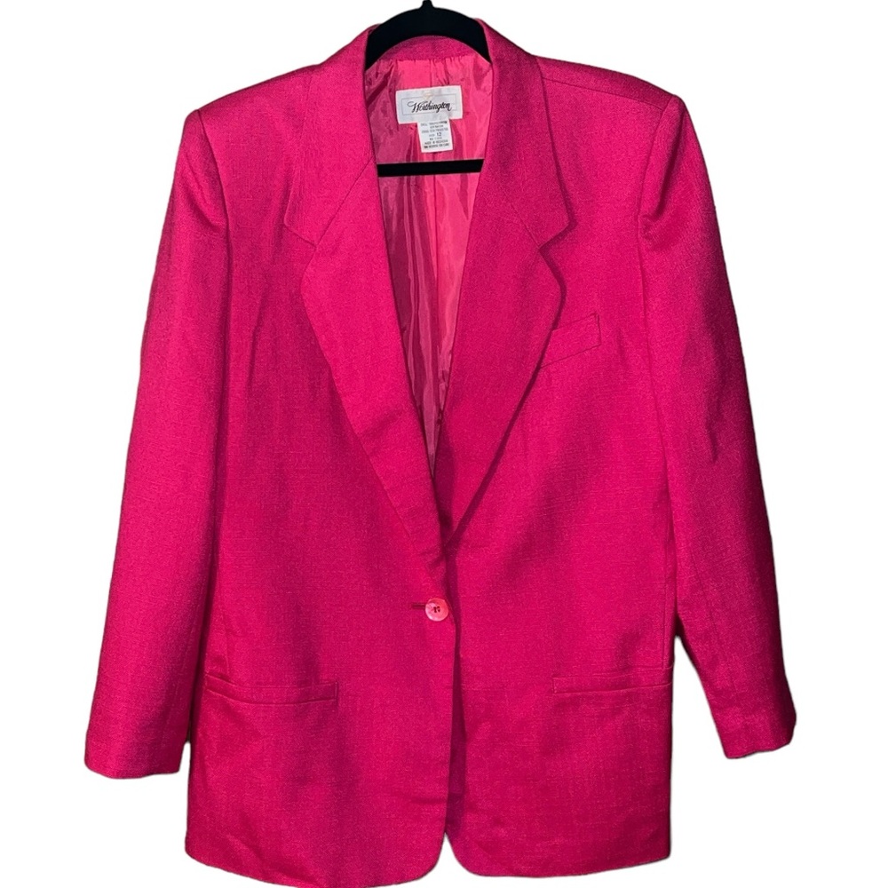 Vintage Worthington Hot Pink Blazer Size 12